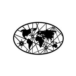 Wallity World Map 8-L v2 Negro
